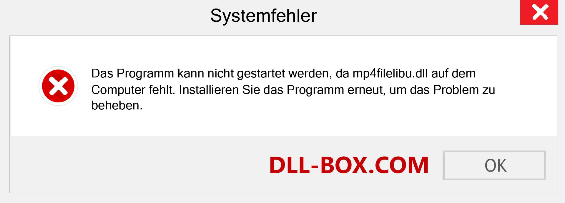 mp4filelibu.dll-Datei fehlt?. Download für Windows 7, 8, 10 - Fix mp4filelibu dll Missing Error unter Windows, Fotos, Bildern