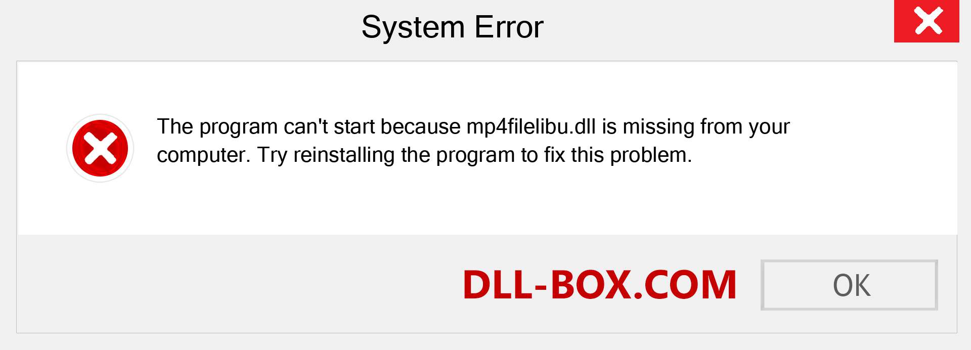  mp4filelibu.dll file is missing?. Download for Windows 7, 8, 10 - Fix  mp4filelibu dll Missing Error on Windows, photos, images