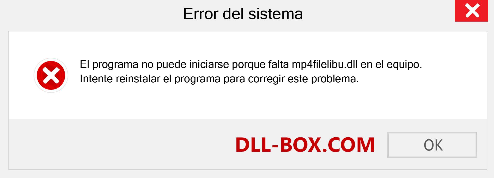 ¿Falta el archivo mp4filelibu.dll ?. Descargar para Windows 7, 8, 10 - Corregir mp4filelibu dll Missing Error en Windows, fotos, imágenes